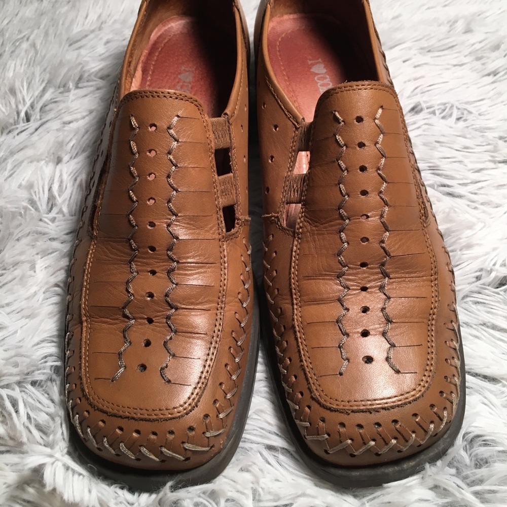 I Love Comfort Weston Brown Leather Loafers W 8.5